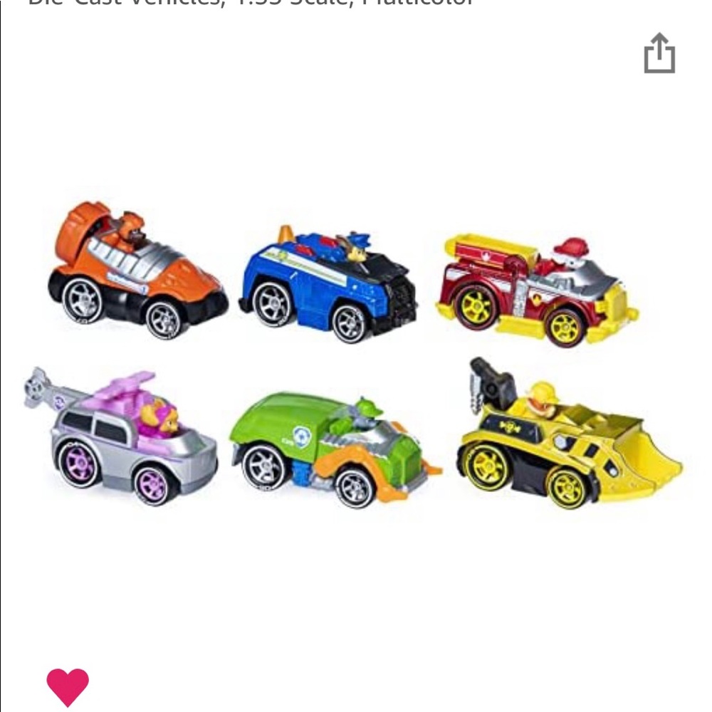 Paw Patrol True Metal 6 Collectible Die Cast Vehicles - Picture 1 of 12
